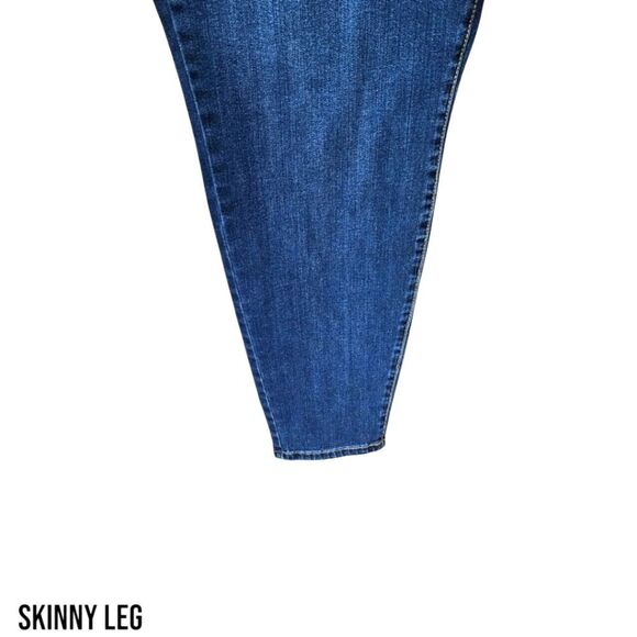 LANE BRYANT Plus Size Mid-Rise Super Stretch Skinny Blue Jeans SIZE Short 24 - Picture 7 of 12